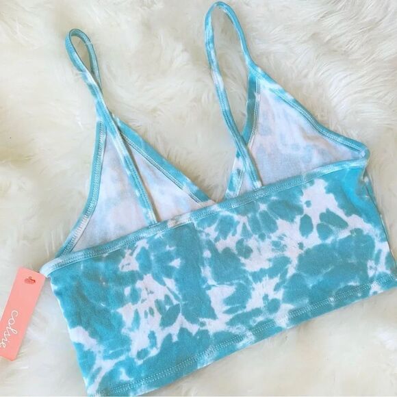 Colsie Tie Dye Lounge Crop Top - Picture 4 of 4